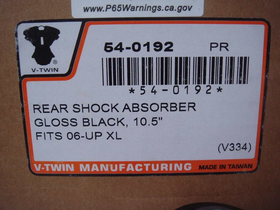 Amortiguadores Harley XL Sportster 10,5" negro brillo descendente 2006-18 V-Twin 54-0192 Y3 Foto 4 de 4