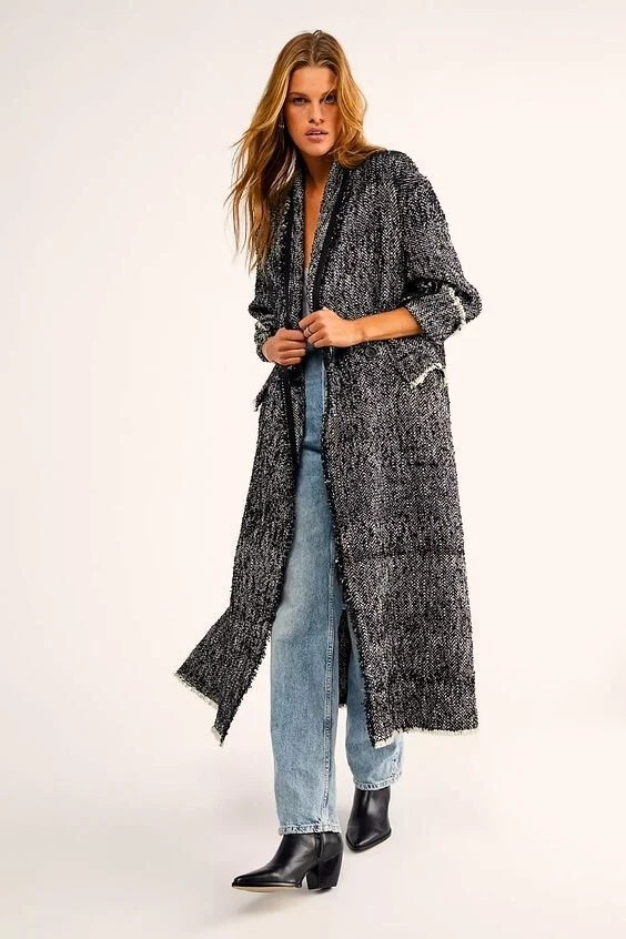 Tweed coatigan shop