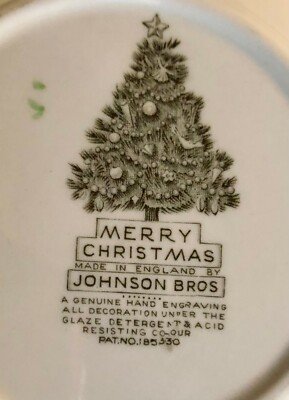 Johnson Brothers Merry Christmas 8 1/4