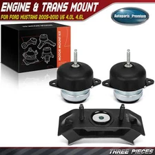 3Pcs Motor Mount & Transmission Mount for Ford Mustang 2005-2010 V6 4.0L 4.6L