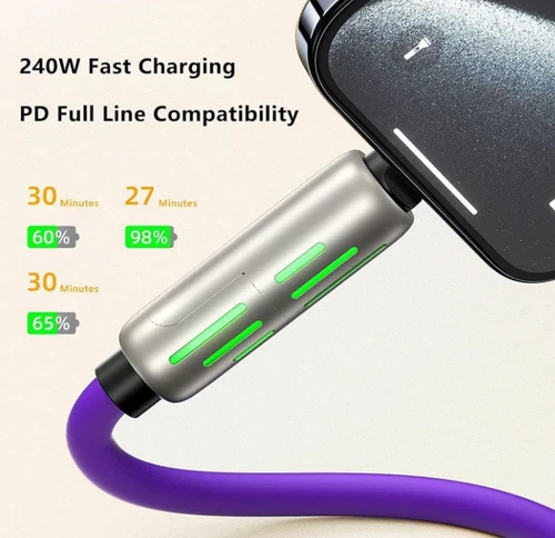 MFish 4-in-1 Universal USB Ladekabel - MAX 240W Schnelllade Ladekabel - Bild 1 von 16