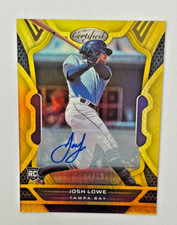2022 Panini Certified JOSH LOWE RC Gold Holo AUTO 02/10 Rays
