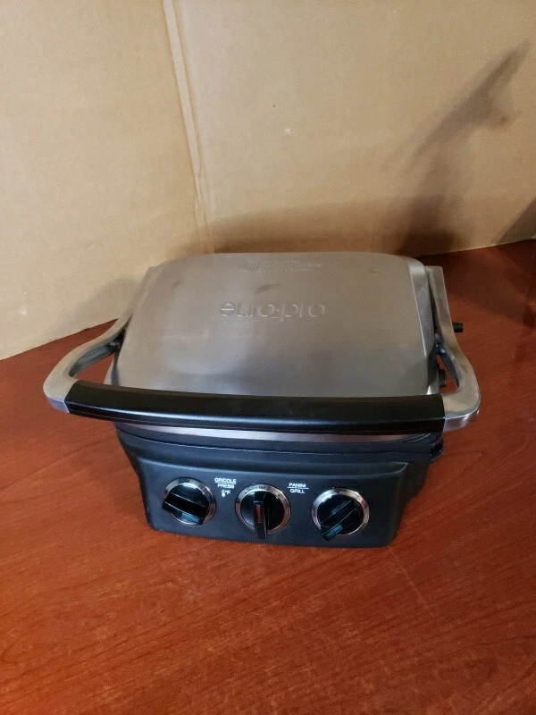 EURO PRO SM215 PANINI PRESS GRILL GRIDDLE (CLEAN)