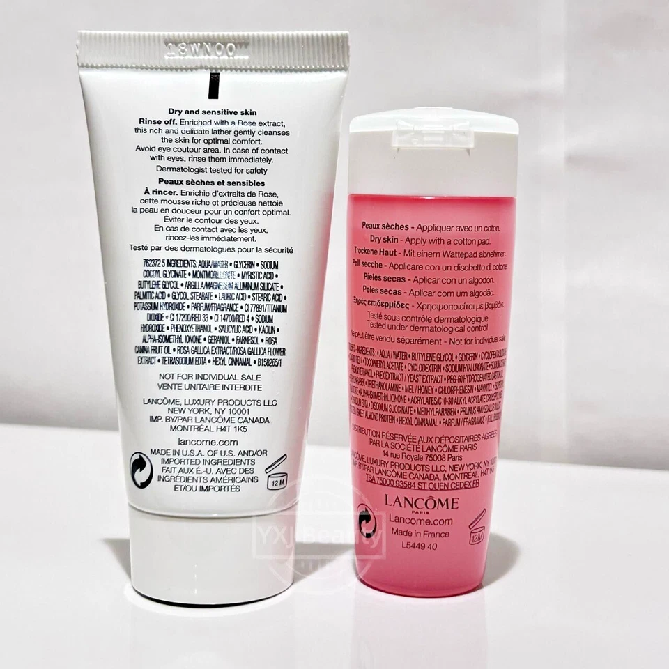 New Lancome Confort Foam Cleanser + Tonique Rehydrating Toner Travel size Set - Image 2 of 2