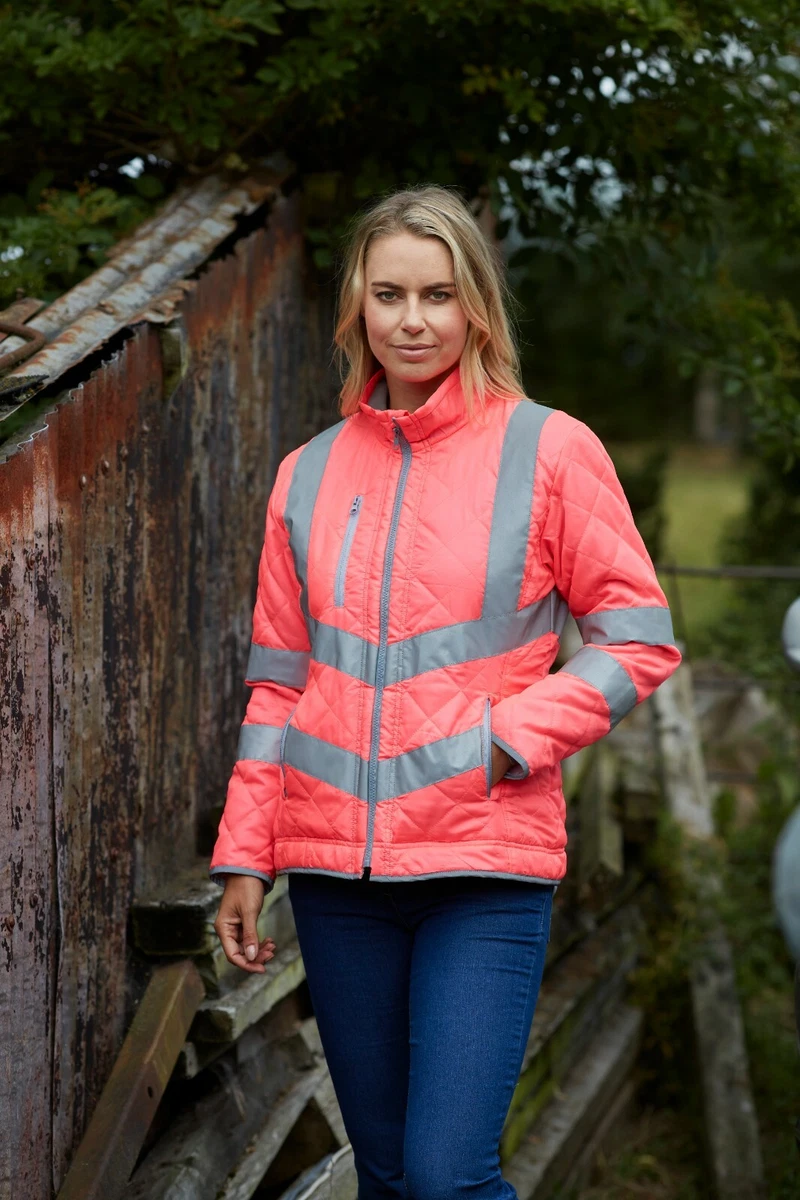 Ladies hi top vis bomber jacket