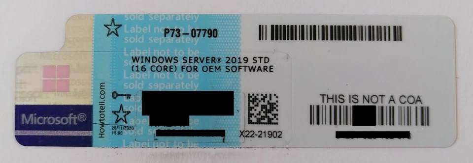 MS Windows Server 2019 Standard 64 Bit 16 Core (Kerne) DVD Deutsch P73-07790 - Bild 2 von 2