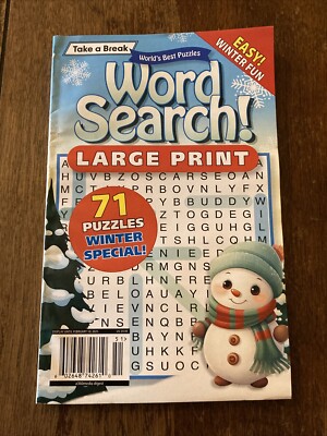 World's Best Word Search by Take A Break 71 Puzzles Winter Special New