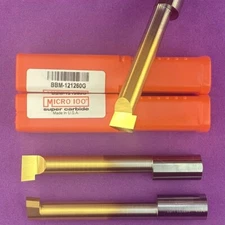 MICRO 100  BBM - 121260G  Carbide Boring Bar; 12mm Shank 12mm min TiN🎯Machinist