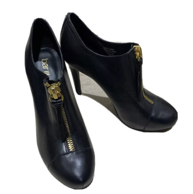 Bar III 3 Womens Stiletto Heels Pumps Black Booties Size 6.5 Carine Zip Leather