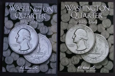 Set of 2 He Harris Washington Quarters Coin Folder 1932-1964 Number 1 And 2 Book