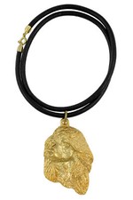 Afghan Hound, Afghan I - Dog Collar, Gold-Plated Pendant For Dogs