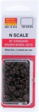 Micro Trains ~ N Scale ~ 36" Standard Wheel Sets (Brown) 100 Axles ~ 00312010