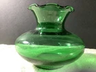RUFFLED EDGE BUD VASE FOREST GREEN