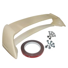 For 06-11 Civic 4DR Sedan Unpainted White Mugen Style RR Trunk Wing Spoiler