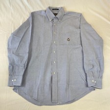 Chaps Ralph Lauren Mens 16 34 / 35 Button Up Collared Long Sleeve Shirt Blue