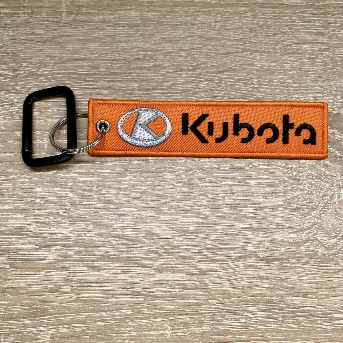 Kubota Tractor Keychain Embroidered Double Sided Key Fob w