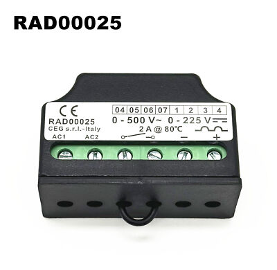 REPLACE CEG AC 0-500V DC 0-225V 2A RAD00025 Motor Brake Rectifier Block Device
