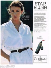 PUBLICITE ADVERTISING 095  1989  GUERLAIN  cosmétiques fond de teint STAR BLUSH