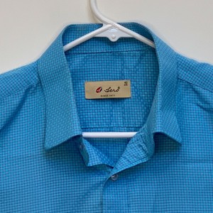 blue designer shirt