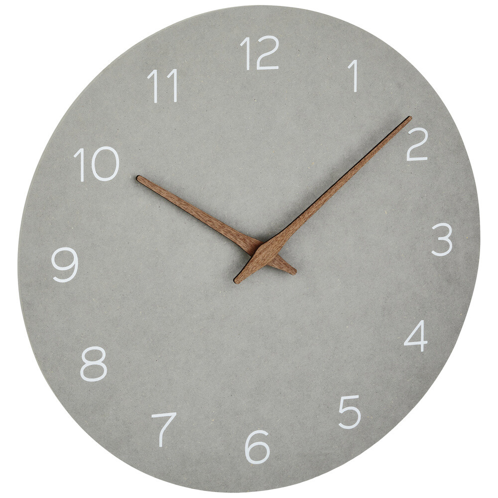 TFA Dostmann 60.3054.10 Quarz Wanduhr 297 мм x 45 мм Grau