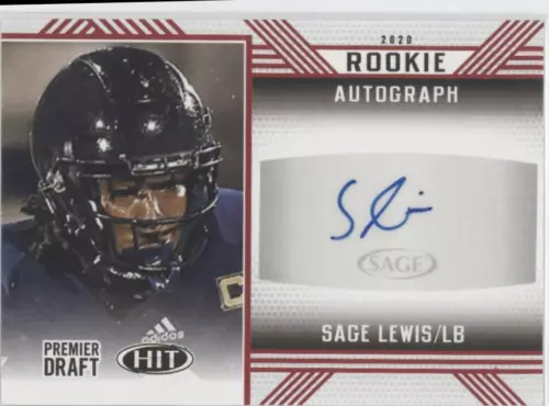 2020 SAGE Premier Draft #A21 Sage Lewis RC Rookie AUTO