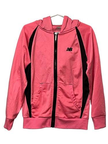 New Balance Sweatshirt Girls Size 6 Youth Kids Hoodie Pink Long Sleeve Full Zip
