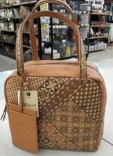 Dakota Hand Tote Bag Top Handle Purse Brown Used