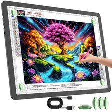 Rechargeable A3 Light Pad for Diamond Painting, Ultra Bright Tracing Light Bo...