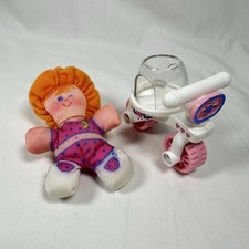 Vintage Fisher Price Smooshees Cuddlers Doll Dress Beth with Bicycle Plush 1987