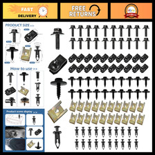100 PCS Car Body Screws Bolts Set, Bumper Fender Splash Shield U-Nuts Kit, Unive