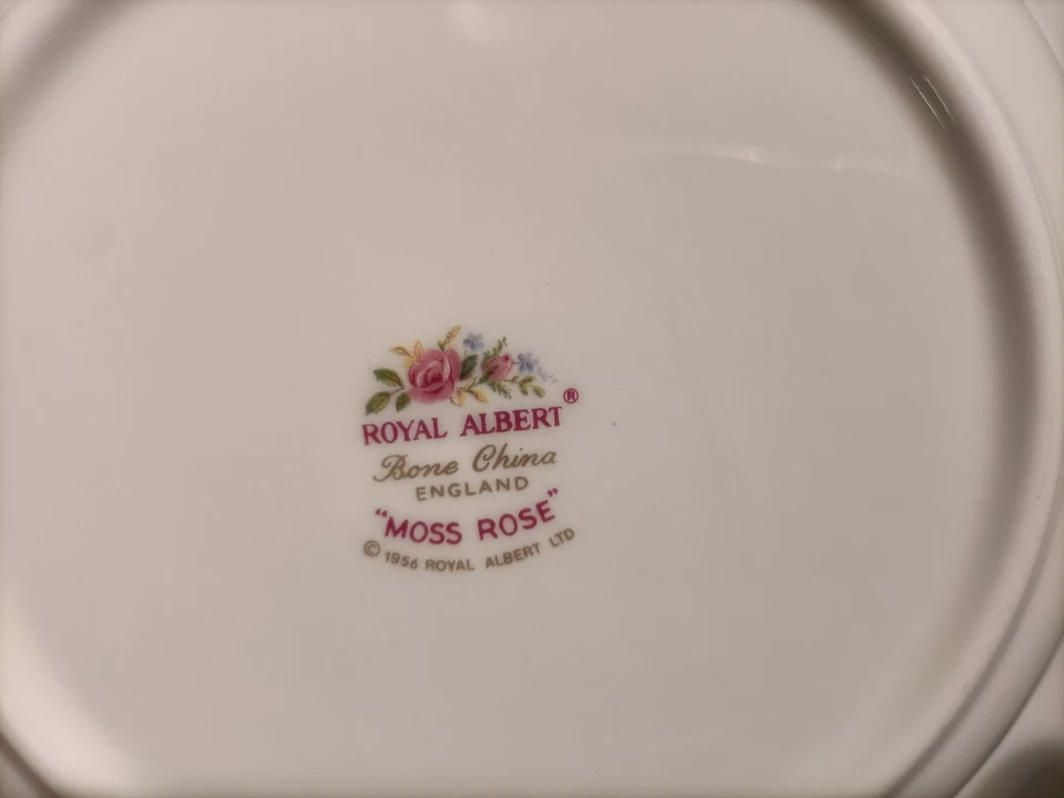 ROYAL ALBERT England MOSS ROSE - 6 edle Suppenteller Ø 24cm - Bild 4 von 4