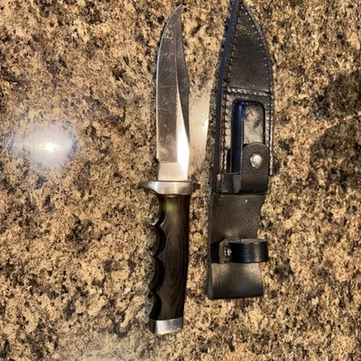 Boker Magnum 02MB207 Safari Mate 6  440 Stainless Blade Wood Handle & Sheath 