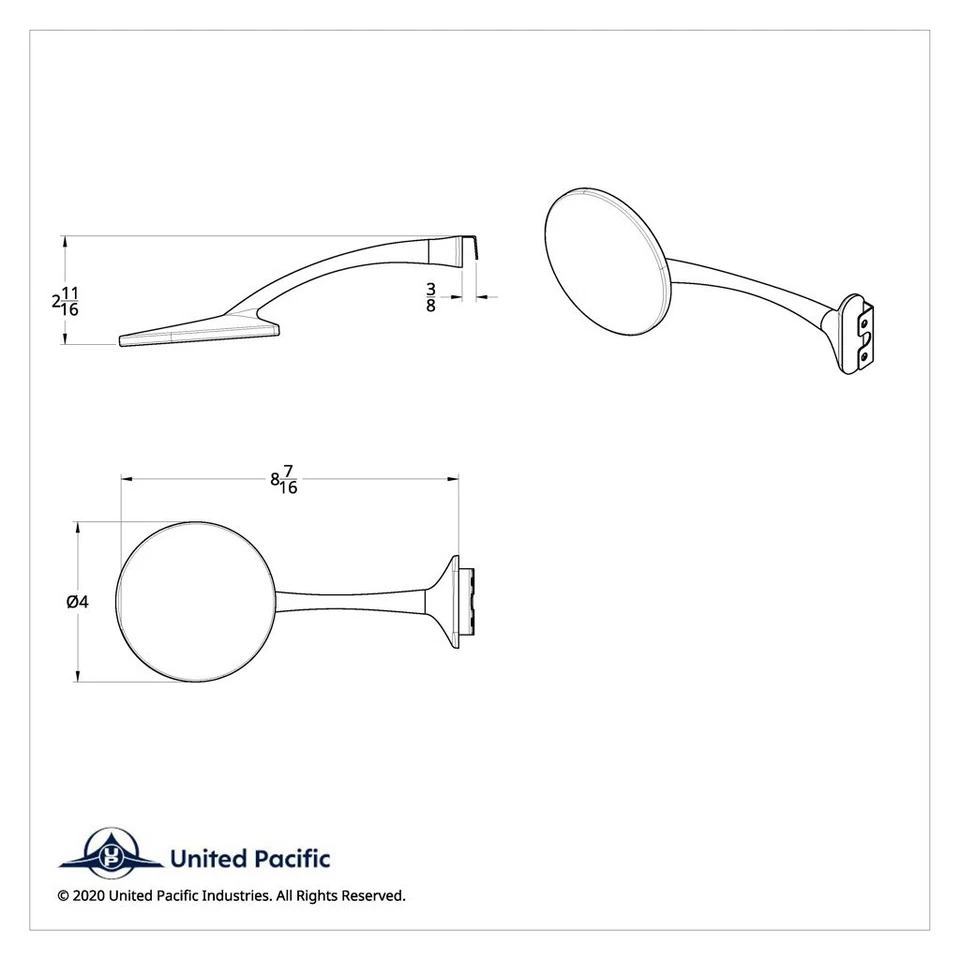 ESPEJO CHEVROLET MASTER DELUXE C5007 1 PIEZA Foto 3 de 4