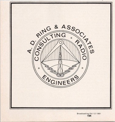 A.D. Ring & Associates Original 1981 Print Ad Broadcasting Radio Engineers