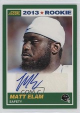 2013 Score 2013 Rookie Signatures Matt Elam #405 Auto 4f5