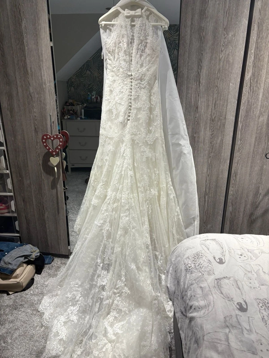 sachin and babi light blue dress Lace Halterneck Wedding Dresses for sale
