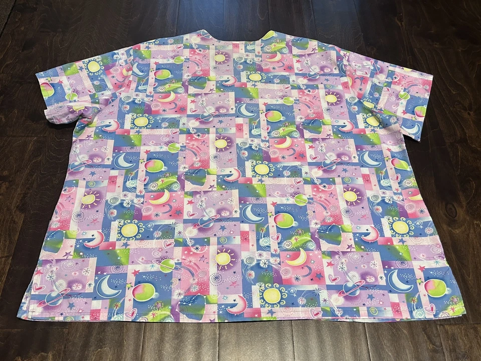 Blusa Médica W.S Fundamentally Cotton By White Swan Space Party con 3 Bolsillos Leer 3X Foto 2 de 4