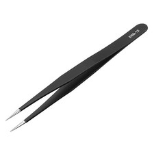 ESD Anti-static Stainless Steel Tweezers Straight Pointed 5.3 Inch Long