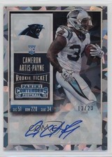 2015 Contenders Rookie Cracked Ice Ticket /23 Cameron Artis-Payne #102 Auto n0c