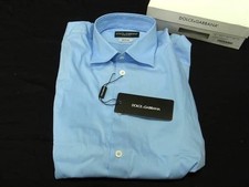 DOLCE & GABBANA Gold Cotton Dress Shirt Long Sleeve Top Size 39 Clothing Men's