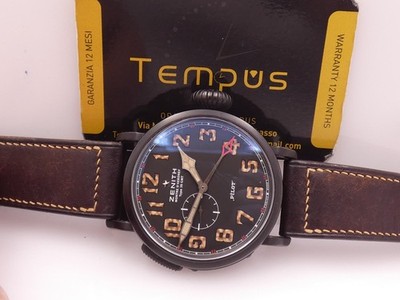 ZENITH PILOT TYPE 20 D'AERONEF GMT 96.2431.693 TITANIO BLACK DLC AUTOMATIKUHR