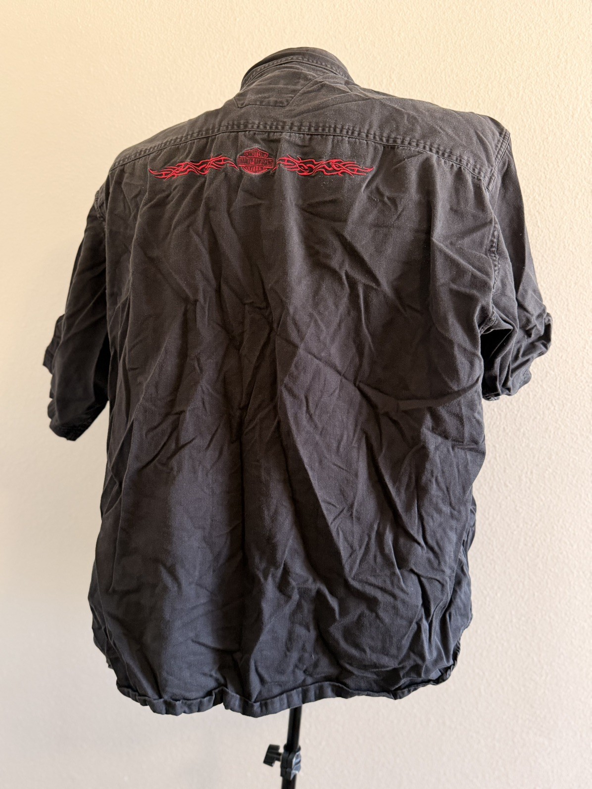 Harley Davidson Flame Button Up - image 2