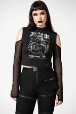 KILLSTAR Long Sleeve Black Devil's Voice Cold Shoulder