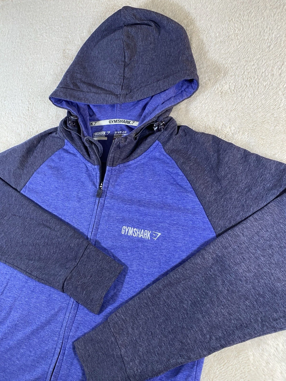 Gymshark Women’s Size M Full Zip Lightweight Purple Hoodie With Pockets