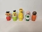 Vtg Fisher Price Little People Sesame Street 5 Figure Lot Bert,Ernie, Big Bird