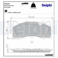 Delphi Bremsbelagsatz, Scheibenbremse LP3527 FüR MERCEDES-BENZ