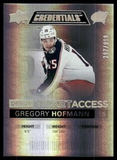 2021-22 Upper Deck Credentials #70 Gregory Hofmann #/999 A-1