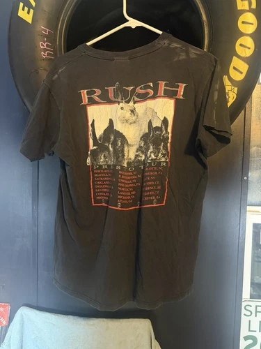 Rush Presto Vintage Tour T Shirt Large L Vintage Concert Vintage vintage concert t-shirt, vintage, size L, single stitch, B+ condition