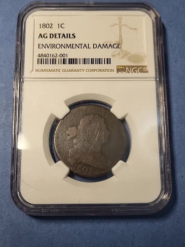 1802 Draped Bust Cent Ngc Graded Cool Coin