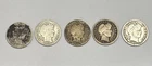 Barber Dimes Silver 1908 1908-D 1910 1911 1916 Lot of 5